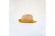 Cappello borsalino bicolore rafia naturale giallo HUBM312438041906