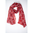 STOLA SETA STAMPATA FIORI ROSSO HUBEQ8074816 Equomercato
