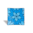Piatto terracotta quadrato Fiore Blu (10x10cm) HUBM321530606302 Meridiano361