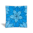 Piatto terracotta quadrato Fiore Blu (25x25cm)  HUBM321530606602 Meridiano361