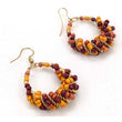 Orecchini BERRY perline vetro rosso arancione ferro HUBM341133173209 Meridiano361