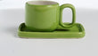 Tazzina caffè MODERN verde c/piattino ceramica 00006105 Altromercato