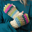 Guanti Crochet, lana, righe multicolore, TU HUBAQOENP4011988  Altraqualità