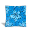 Piatto terracotta quadrato Fiore Blu (20x20cm) HUBM321530606502 Meridiano361