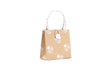 Sacchettino TULIPANI bianchi blockprint carta juta 00005708 Altromercato*