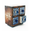 Cassettiera porta gioie in legno 4 in ceramica cassetti HUBAQIN1041212 Altraqualità