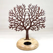 Portalumino albero metallo e legno 15x25cm HUBAQIN5040469 Altraqualità