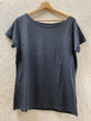 T-shirt donna tinta unita grigio scuro XL
