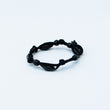 Bracciale in alcantara con perline in ceramica vetrificata nero COD: 21129510800